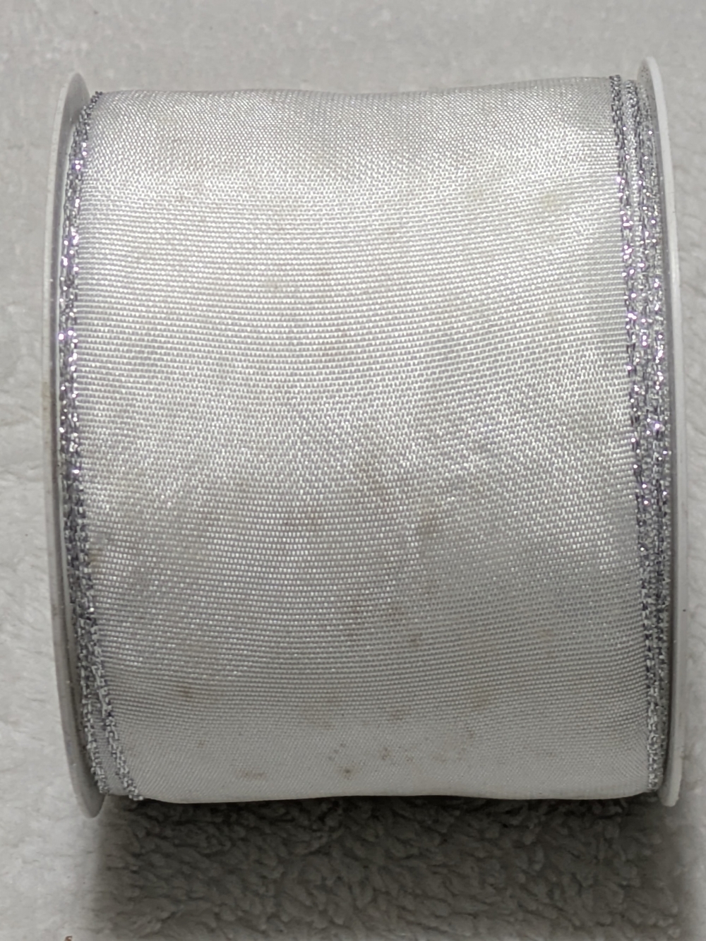 Michaels Special Value White Satin Wired Ribbon 2.5” x 3 Yds